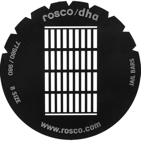 Rosco Steel Gobo #7980 - Jail Bars 250779800860 B&H Photo Video
