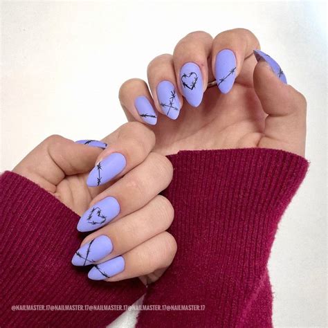 Дизайн на миндальных ногтях 💜 | Гвоздь, Тенденции для ногтей, Ногти