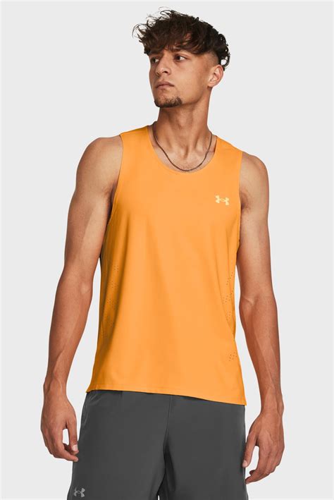 Мужская оранжевая майка UA LAUNCH ELITE SINGLET Under Armour 1382608 ...