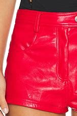 Lovers and Friends Colson Faux Leather Short in Ruby Red | REVOLVE