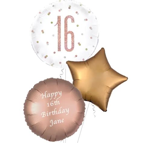 birthday glitz rose gold balloon delivered inflated  uk
