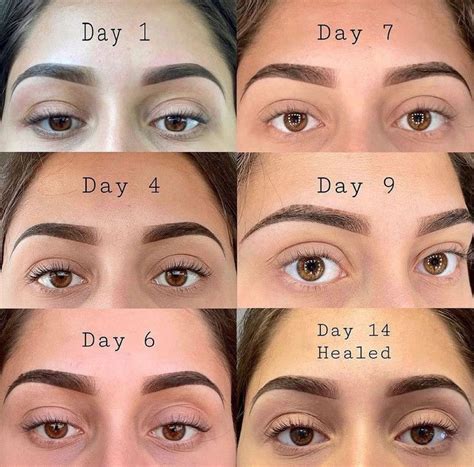 Healing process of microblading