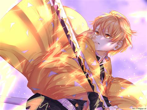 Demon Slayer - Zenitsu Agatsuma Lightning Breathing 4K wallpaper download