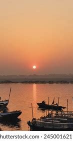 Varanasi-kashi-banaras Sunrise Dashashwamedh Ghat Ghats Varanasi Stock ...