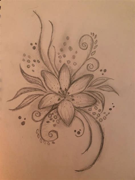 whimsical flower drawing  swirls  bubbles cute aesthetics