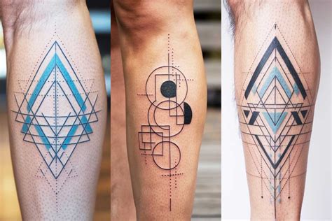 simple geometric tattoos  men