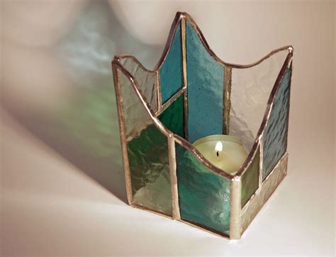 Pin op Stained glass candle holders