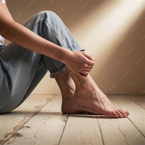 Female Swollen Ankle Photos Common Causes and Remedies | Premium AI