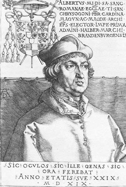 1519.Кард.Альбрехт Бранденбургский. Гравюра Альбрехта Дюрера.Несмотря ...