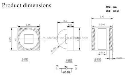 Cct3000k,4000k,5000k,6000k,0.35a 700ma,1w To 3w 2525 Smd Flip Chip Led ...