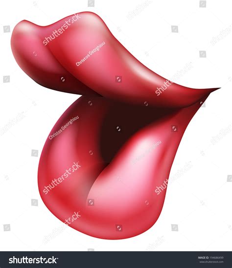 Illustration Cartoon Big Red Female Lips Stock Vector (Royalty Free ...