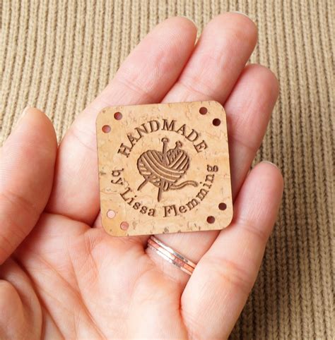 Cork Labels, Labels for Handmade Items, Personalized Leather Labels ...