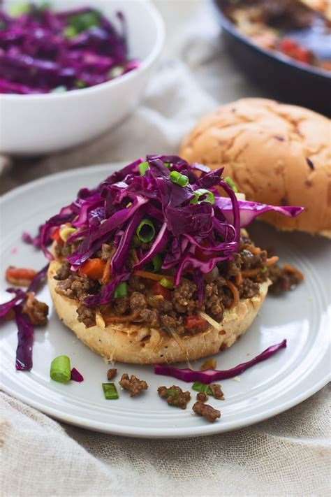 Asian-Style Sloppy Joes with Spicy Slaw - Cooking for Keeps