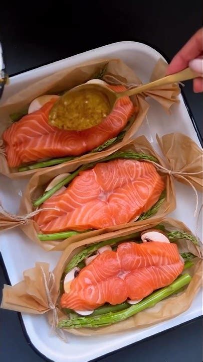Лосось со спаржей и грибами 🐟 Больше рецептов в телеграмм канале,ссылка ...
