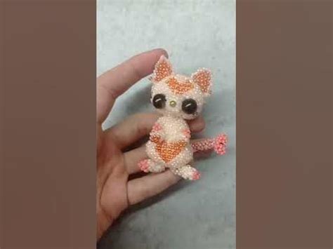 котик из бисера (амигуруми) #бисер #бисероплетение #амигуруми # ...
