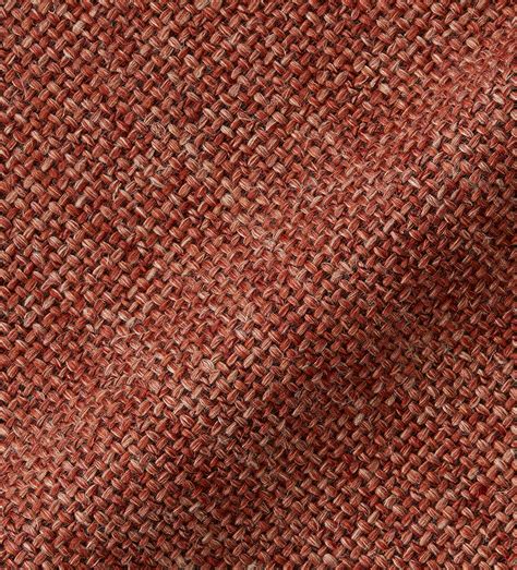 fine basket weave linen fabric swatch rust orange oka