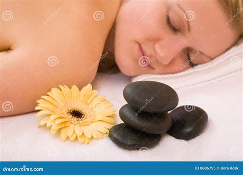Volcanic stone massage stock image. Image of people, muscles - 8686755