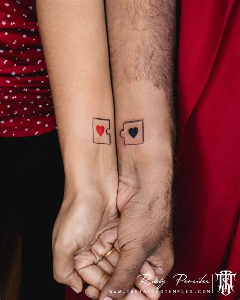 unique matching couple tattoos  seal  love  doctor
