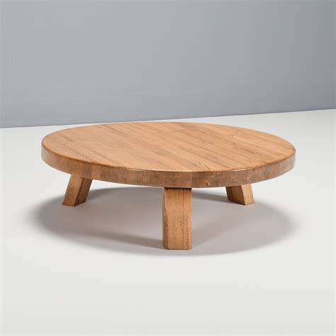 Round Impressive Artisan Coffee Table in Solid Oak | #195529
