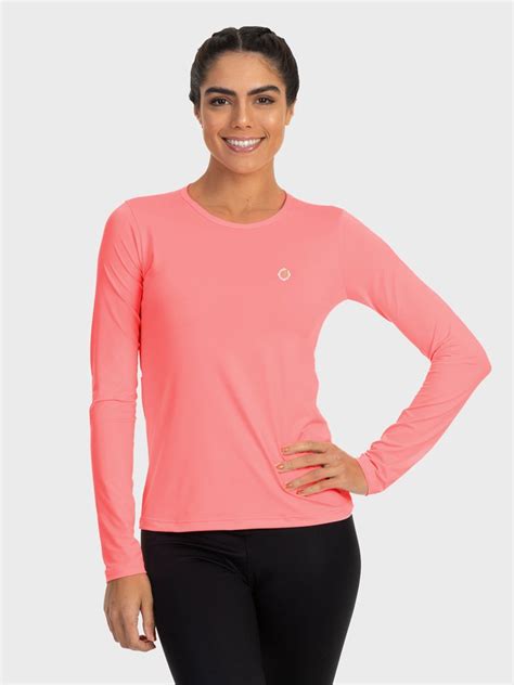 Melhor Marca De Camisa Uv Feminina - Camisa UV Feminina Manga Longa New Dry Colors