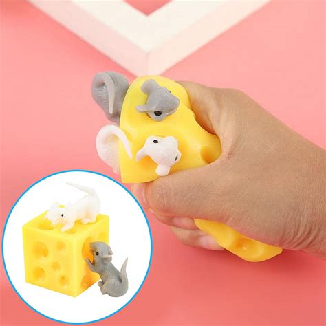 Cute Cheese Mouse Squeeze Toys Tricky Scary Pinch – Vicedeal
