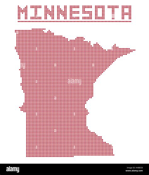 A dot map of Minnesota state isolated on a white background Stock Photo ...