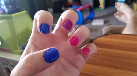 Bi Pride nails. : r/bisexual