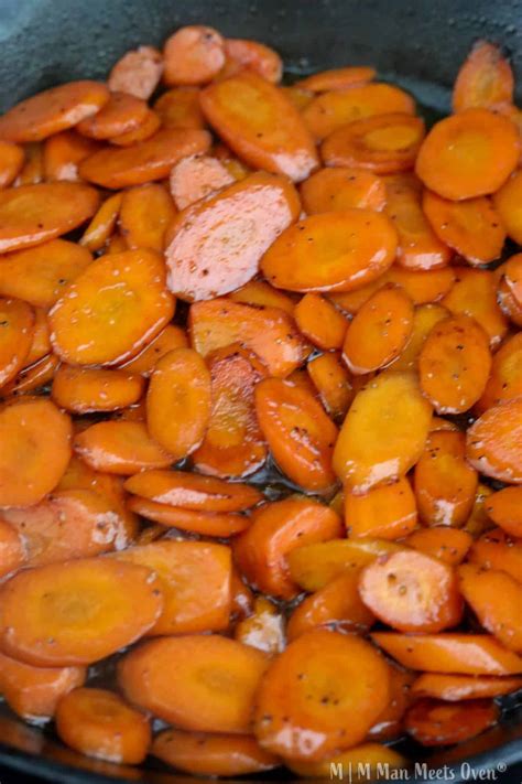 Bourbon And Maple Glazed Carrots - Man Meets Oven