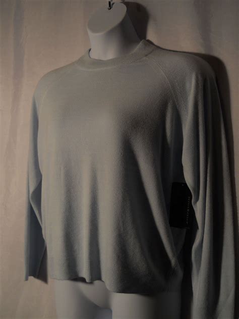 Debbie Morgan Blue Moon Long Sleeve Crew Neck Thin Knit Zipper Sweater ...