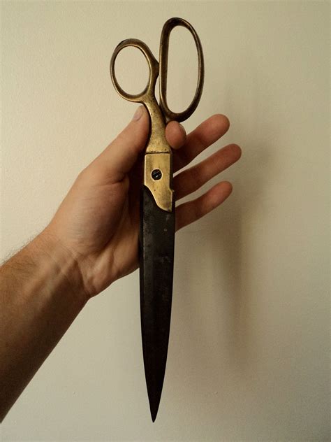 Large Antique brass fabric scissors. | Fabric scissors, Scissors ...