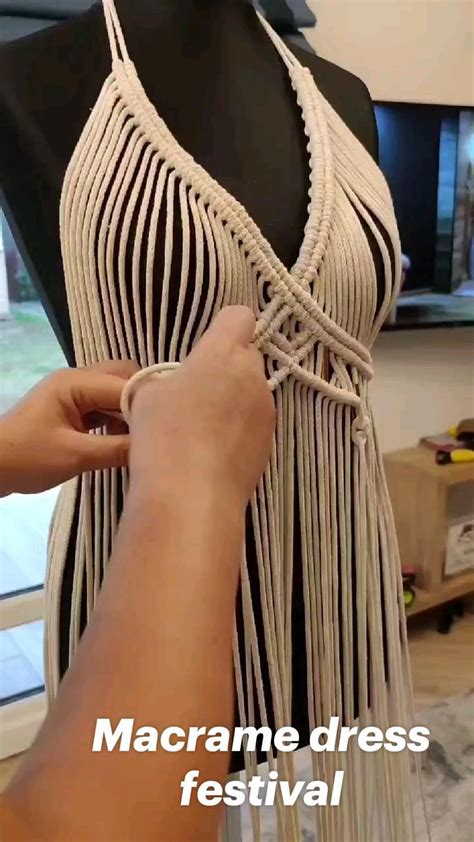 Macrame dress festival | Macrame dress, Macrame patterns tutorials ...