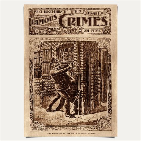 Jack the Ripper Newspaper, Famous Crimes, Whitechapel Murders, Vintage