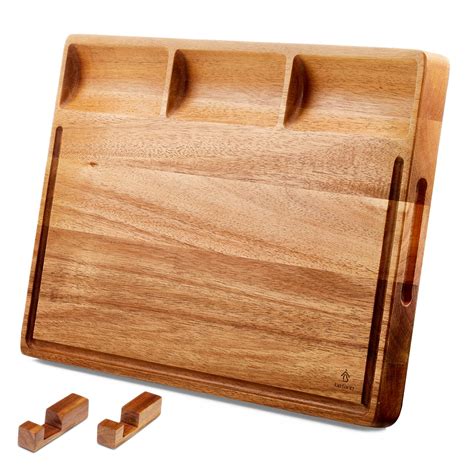 Buy Befano Acacia Wood Cutting Board with Compartments 17"x 12"x 1.25