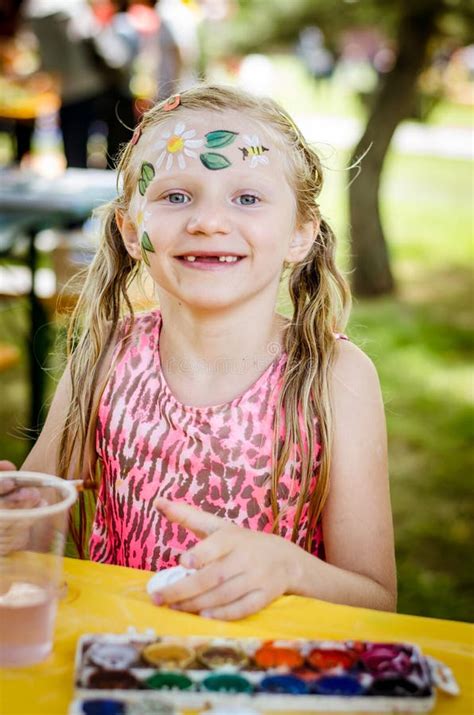 Having Fun and Relax with Colors at the Children Summer Party Stock ...