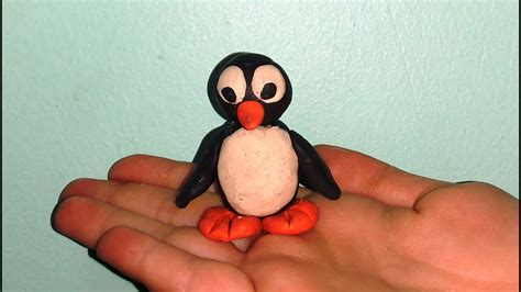 Пингвин. Поделка из пластилина. Craft penguin from plasticine. - YouTube