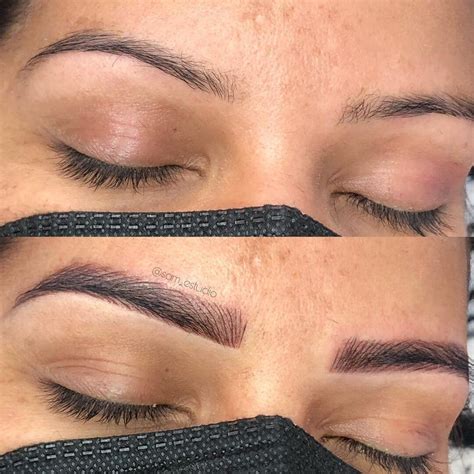 Microshading Before and After Pictures - Combo and Shaded Brows