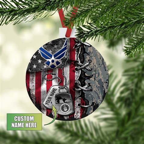 DnvnShop Personalized Military Ornaments Christmas Ornament | Etsy