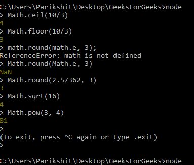 NodeJS REPL (READ, EVAL, PRINT, LOOP) | GeeksforGeeks