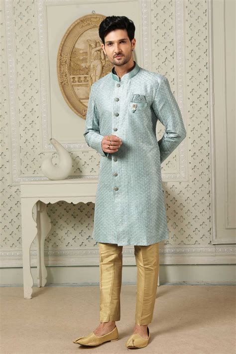 TRADITIONAL SEMI INDO WESTERN SHERWANI – Sudarshansarees