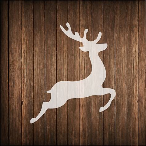 Christmas Reindeer Stencil Reindeer Stencil Flying Reindeer | Etsy