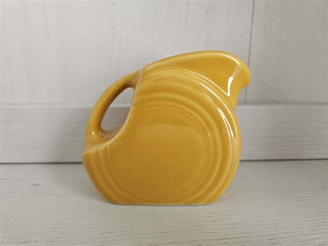 Fiesta Fiestaware Retired Marigold Mini Disc Pitcher Creamer | #4725366922