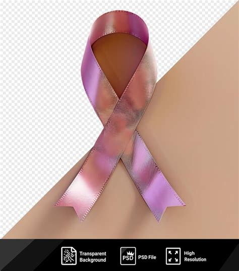 Premium PSD | Pink cancer ribbon on a pink background png