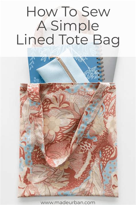sew  simple lined tote bag   professionally