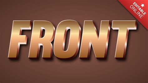 front bronze text effect generator