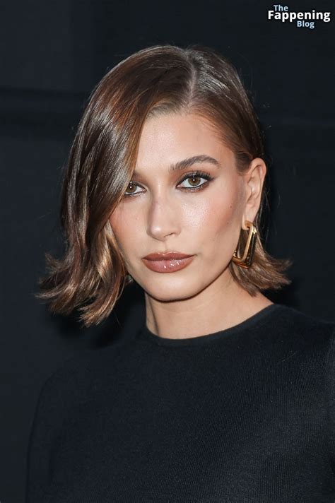 Hailey Baldwin Looks Hot in a Tight Black Dress at the Saint Laurent