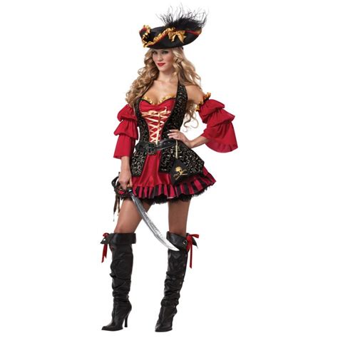 Fantasia Feminina Pirata - Fantasia Feminina Pirata Luxo Traje para Festa a Fantasia