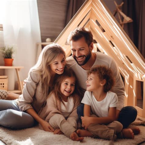 Família Busato Agroturismo - Habitação e realocação família feliz mãe pai e filhos com telhado em ...