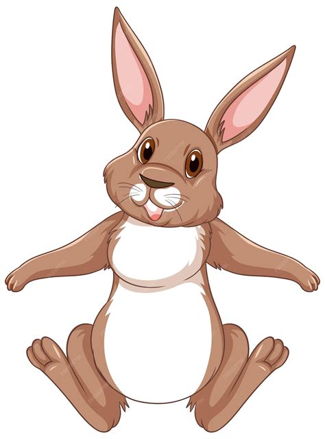 Free Vector | Cute brown rabbit cartoon character