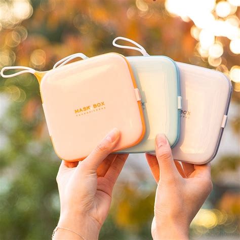 mask storage box mask packaging box dustproof portable mask case face