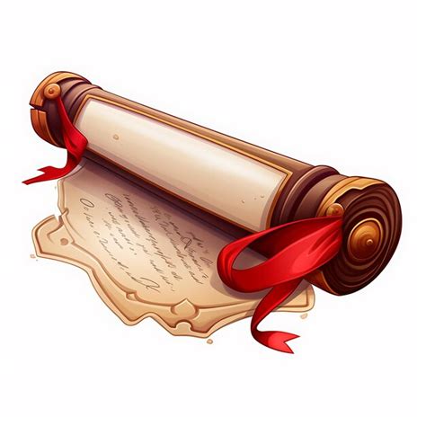 Desenho De Um Pergaminho - Uma ilustração de desenho animado de um pergaminho com uma fita ...